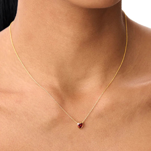 Bezel Heart Pendant Necklace