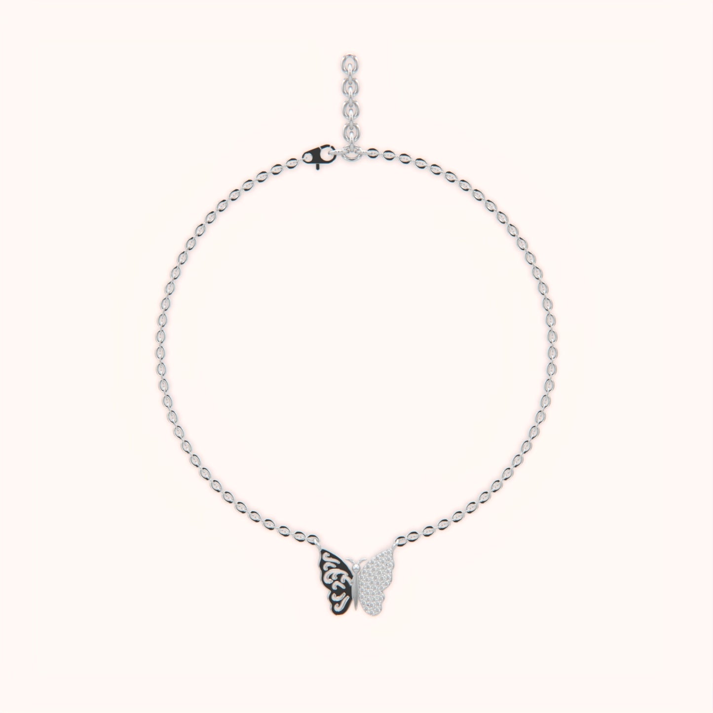 Radiant Butterfly Silver Bracelet