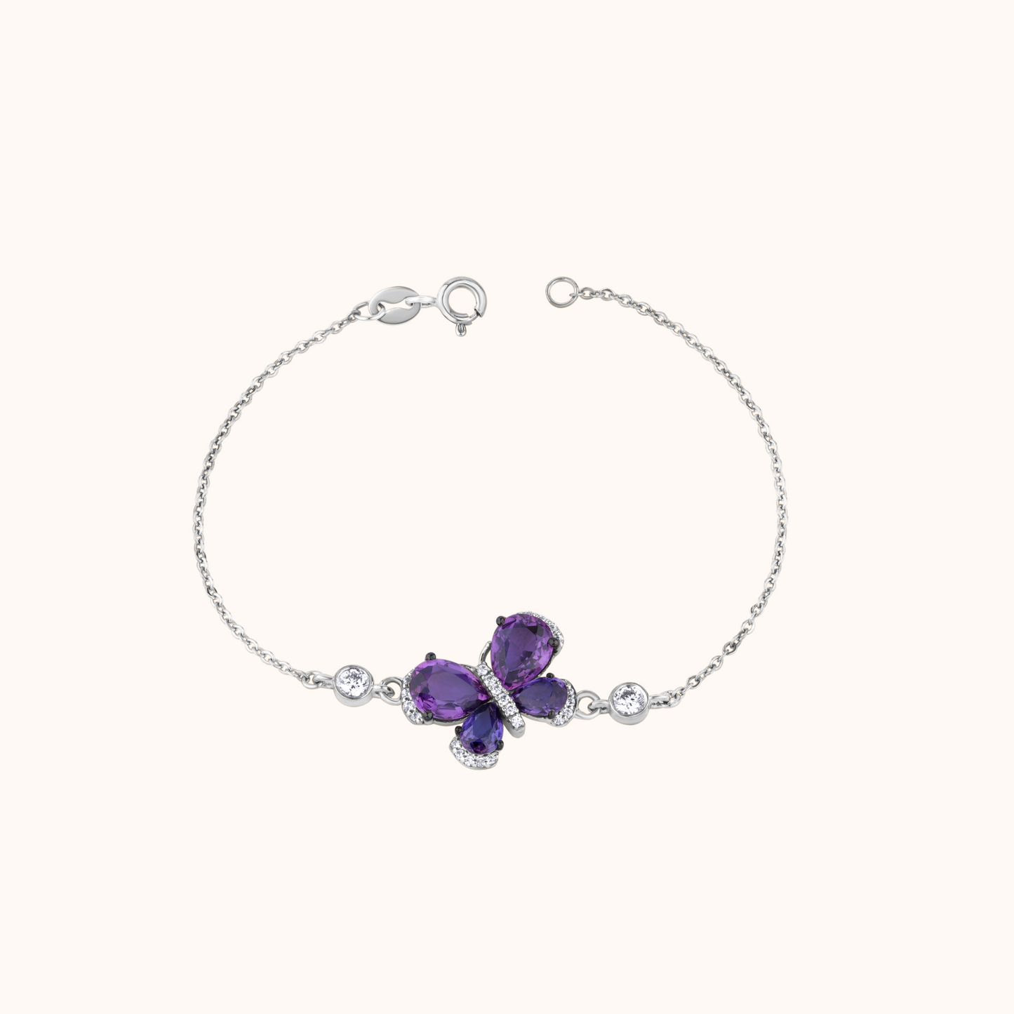 Butterfly Silver Charm Bracelet