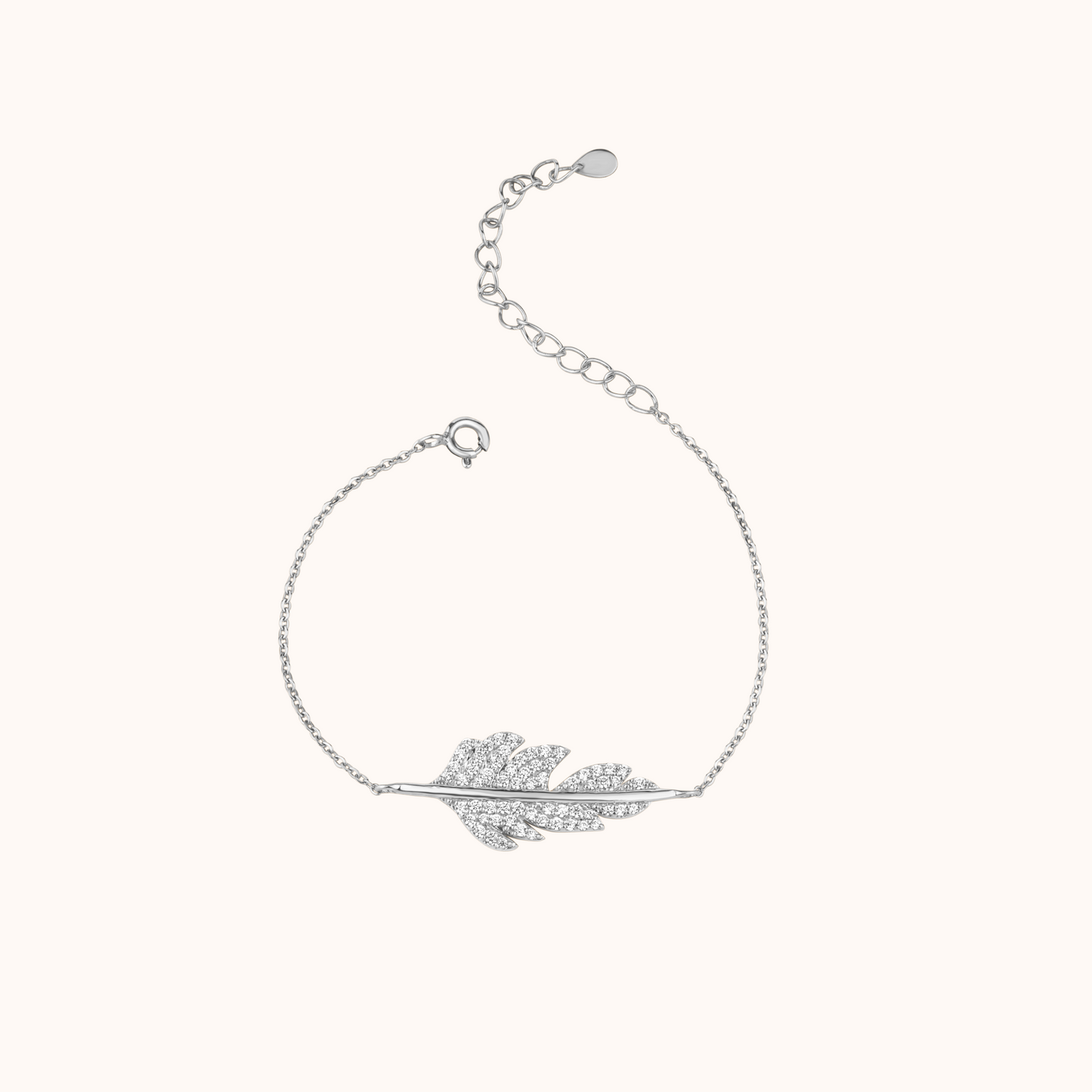 Graceful Leaf Diamond Bracelet