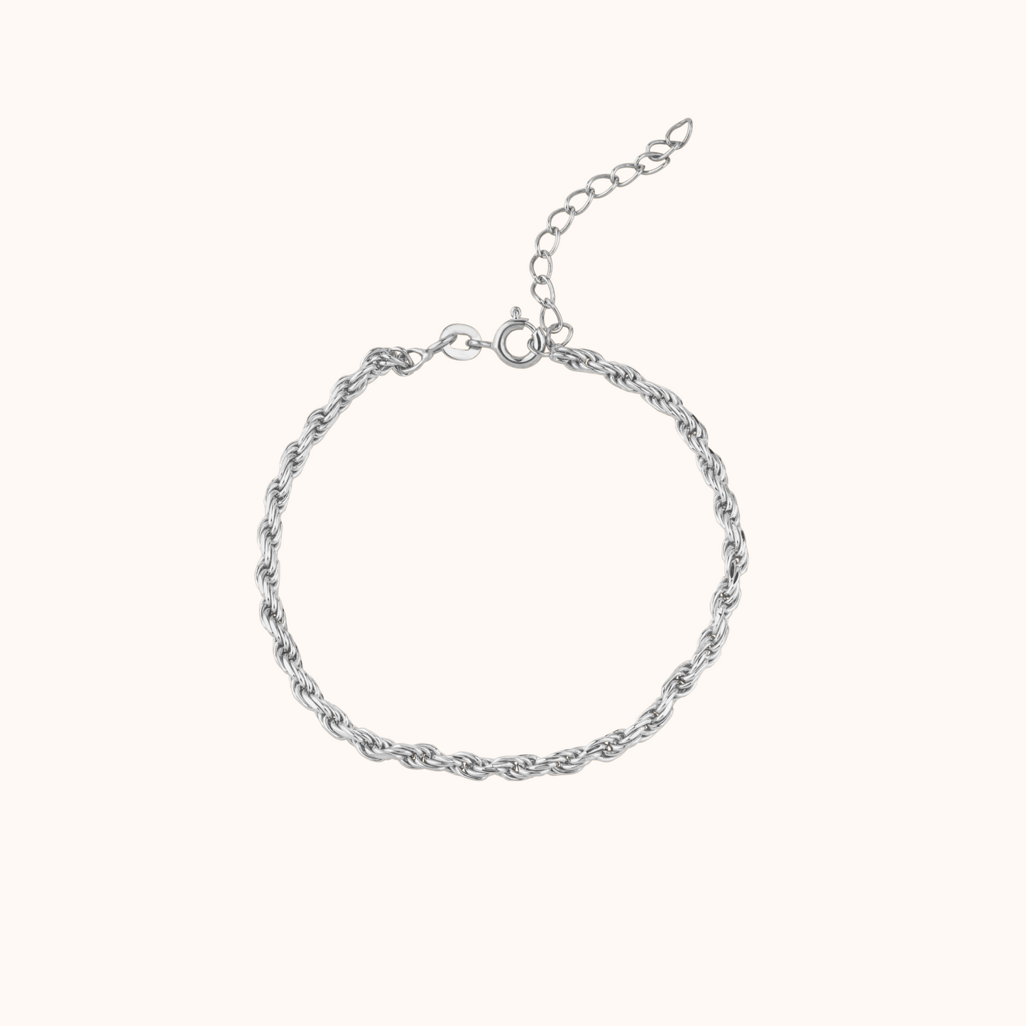 Timeless Silver Rope Chain Bracelet