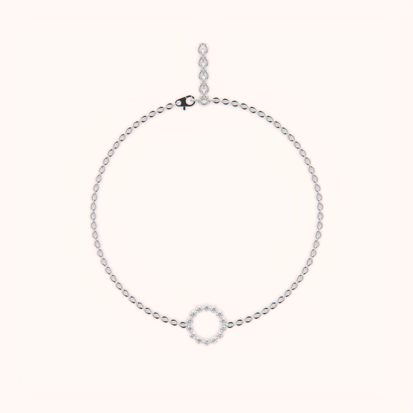 Circle Design Diamond Bracelet