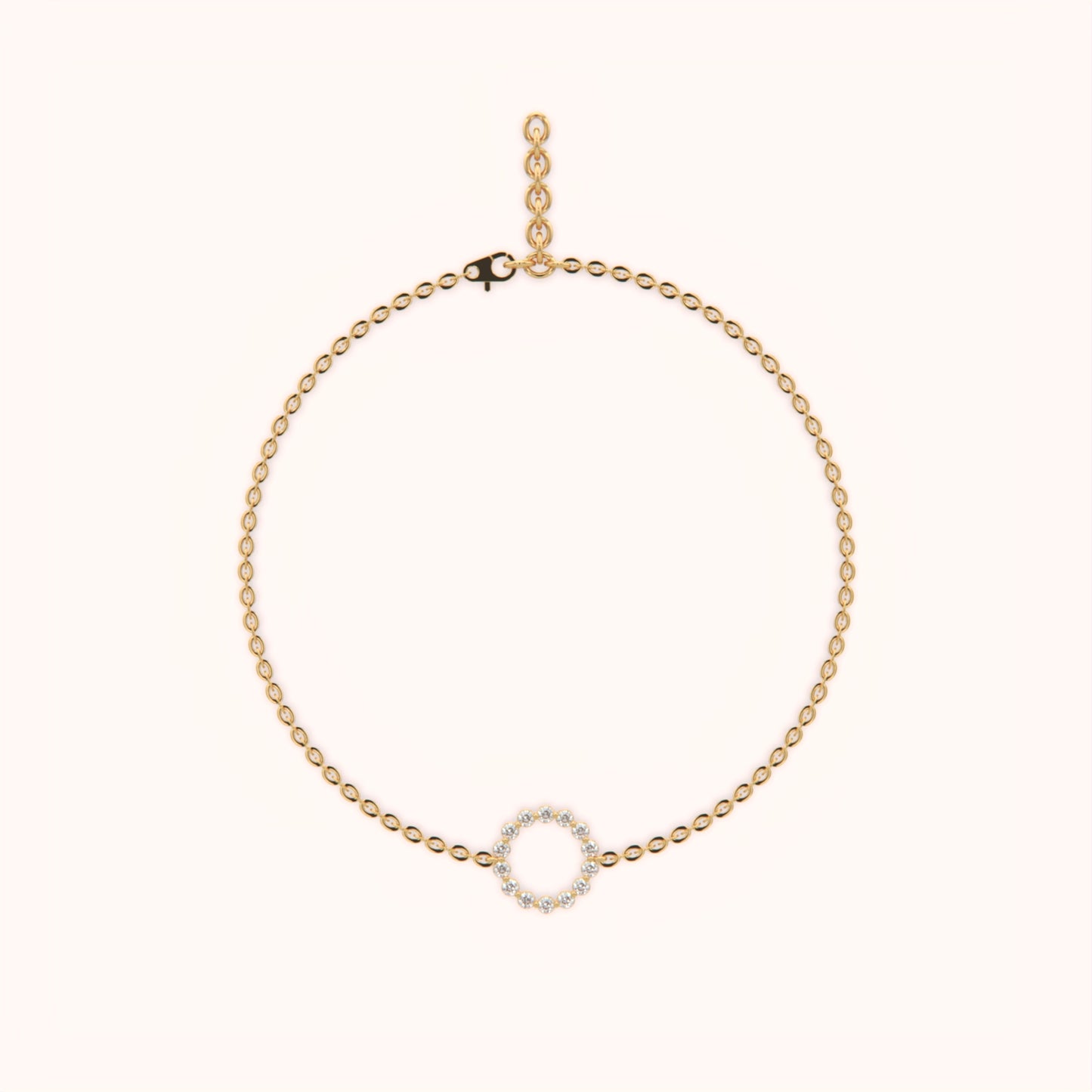 Circle Design Diamond Bracelet