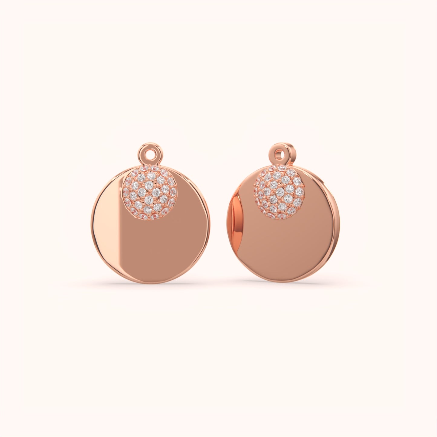 Dome and Disc Jacket Earring