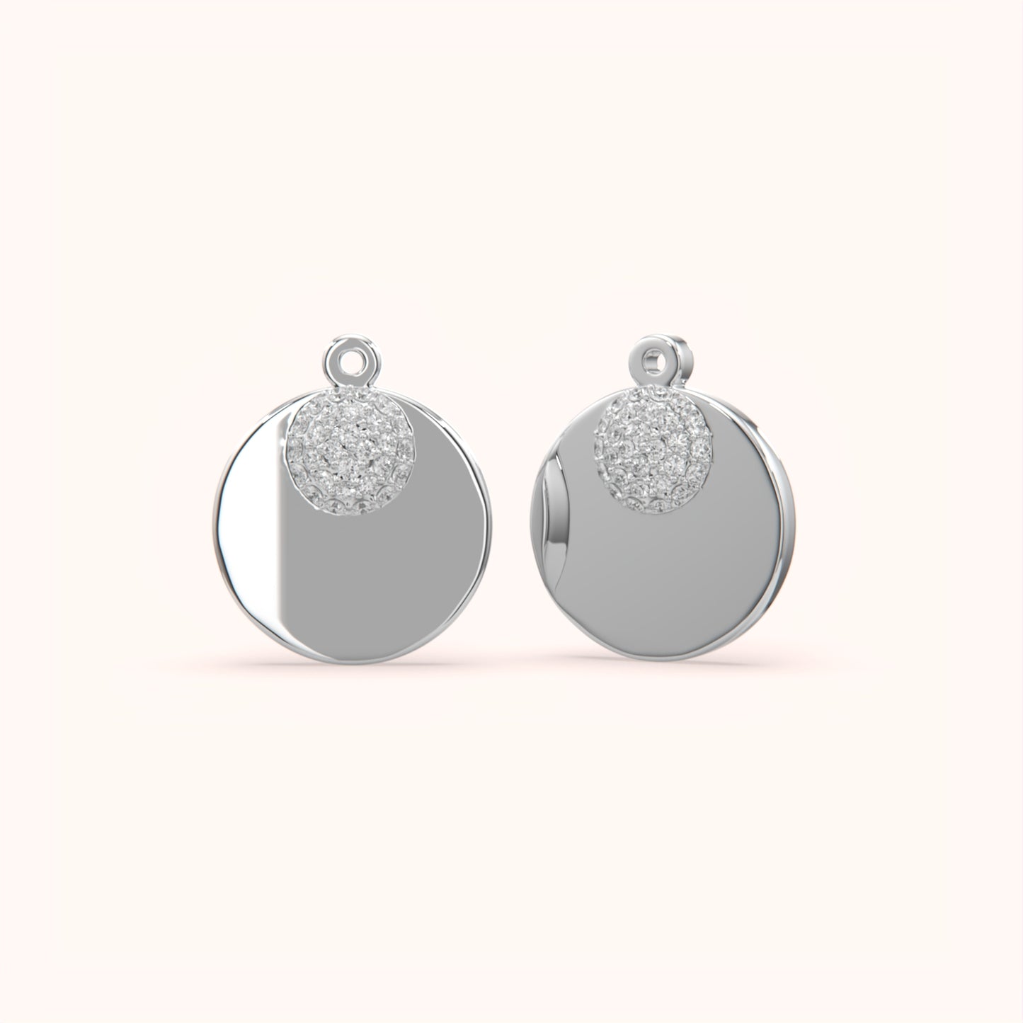 Dome and Disc Jacket Earring