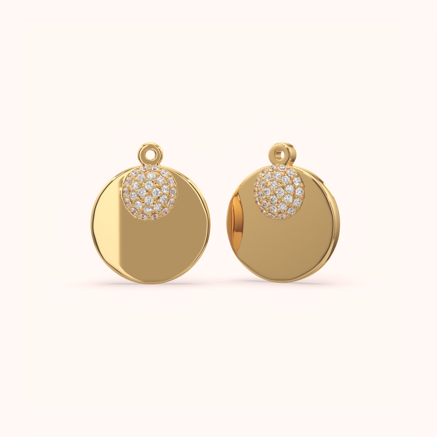 Dome and Disc Jacket Earring