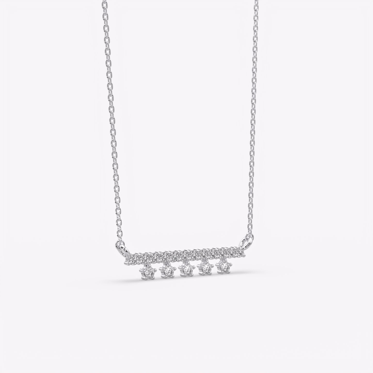 Silver Dangling Spark Necklace