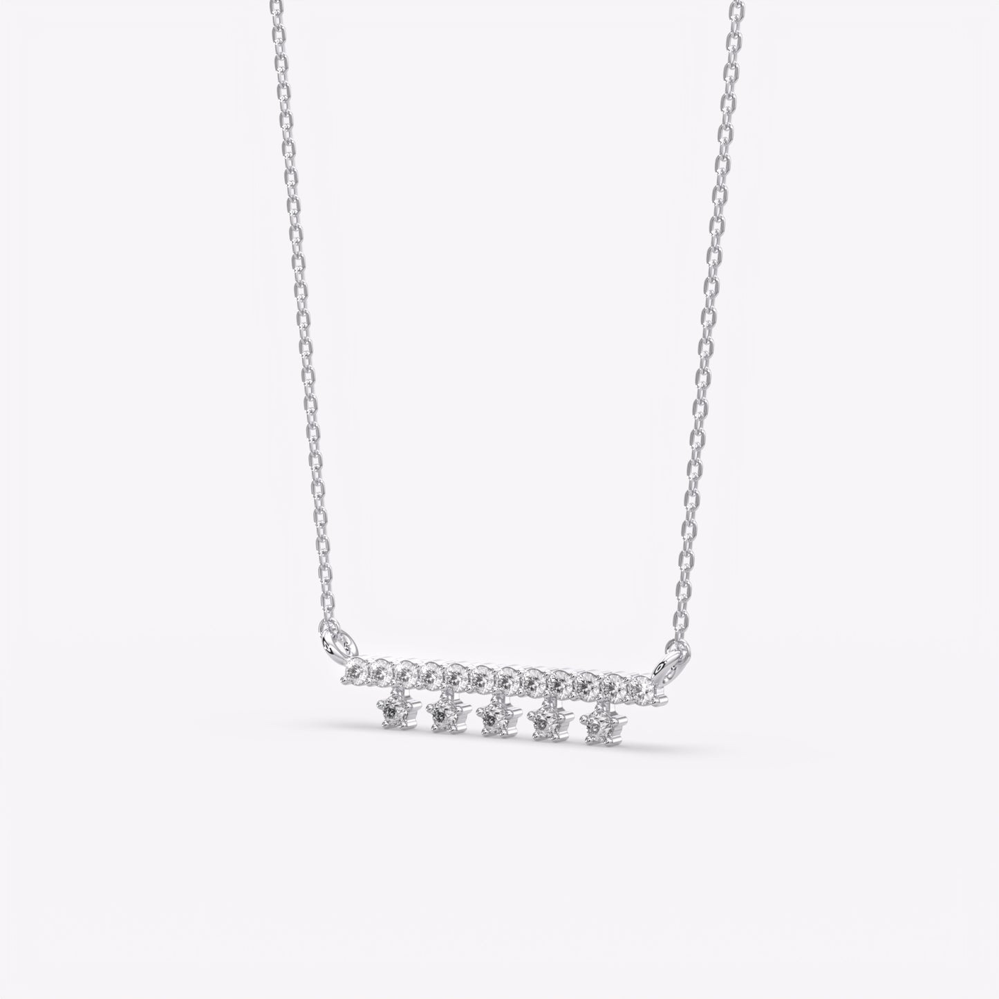 Silver Dangling Spark Necklace