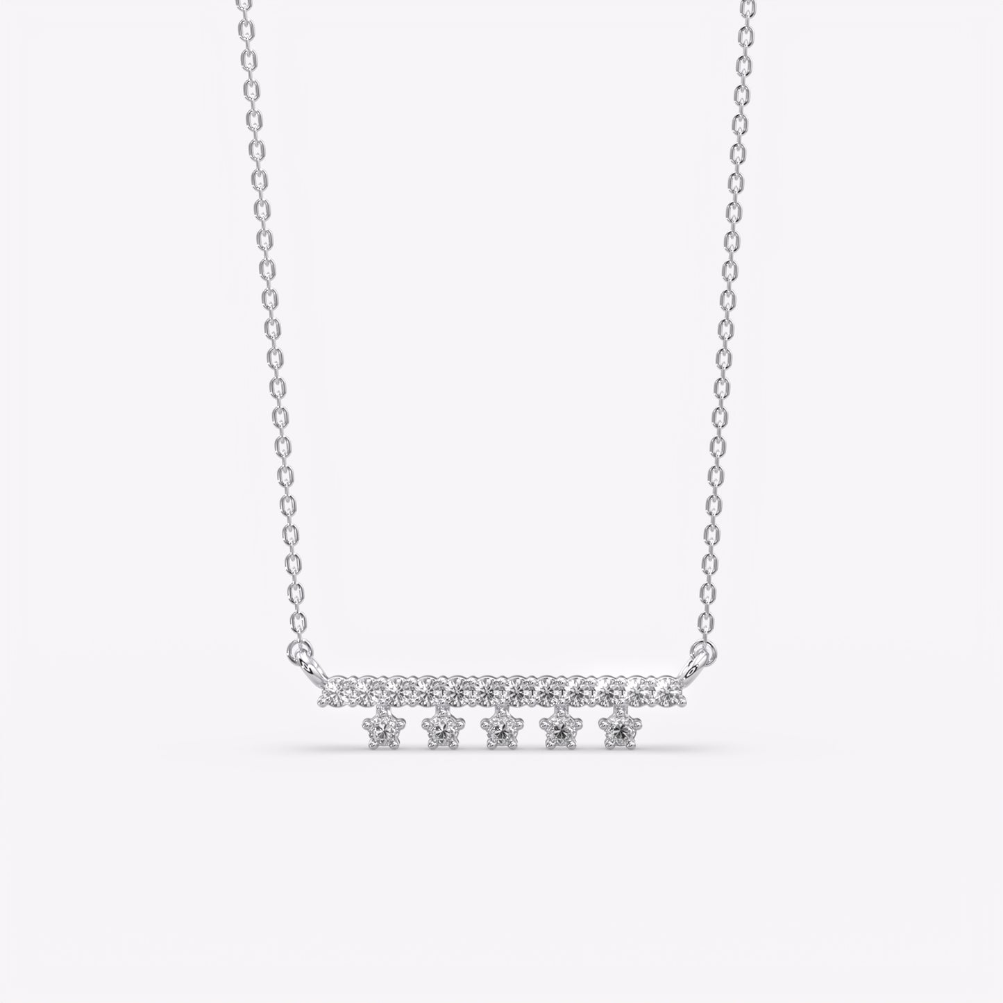 Silver Dangling Spark Necklace