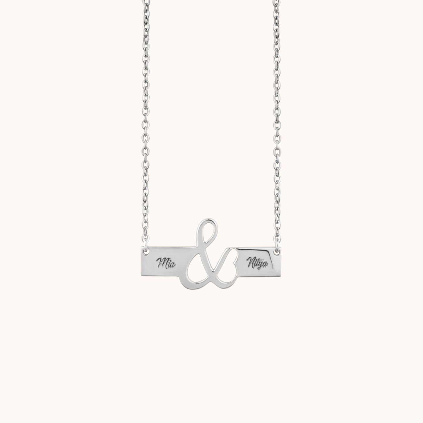 Custom Ampersand Name Necklace