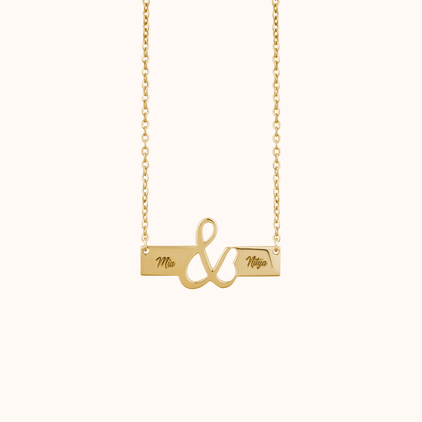 Custom Ampersand Name Necklace