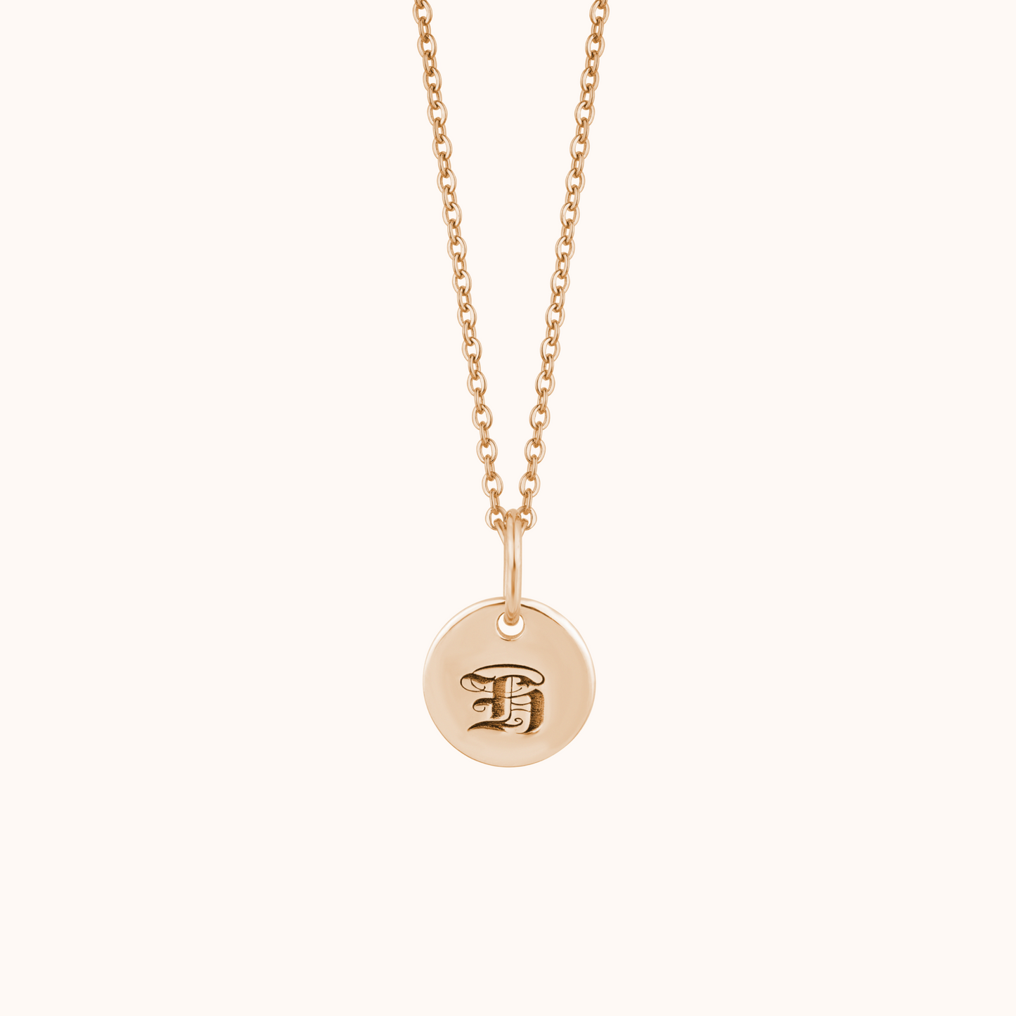 Silver Initial Disc Necklace
