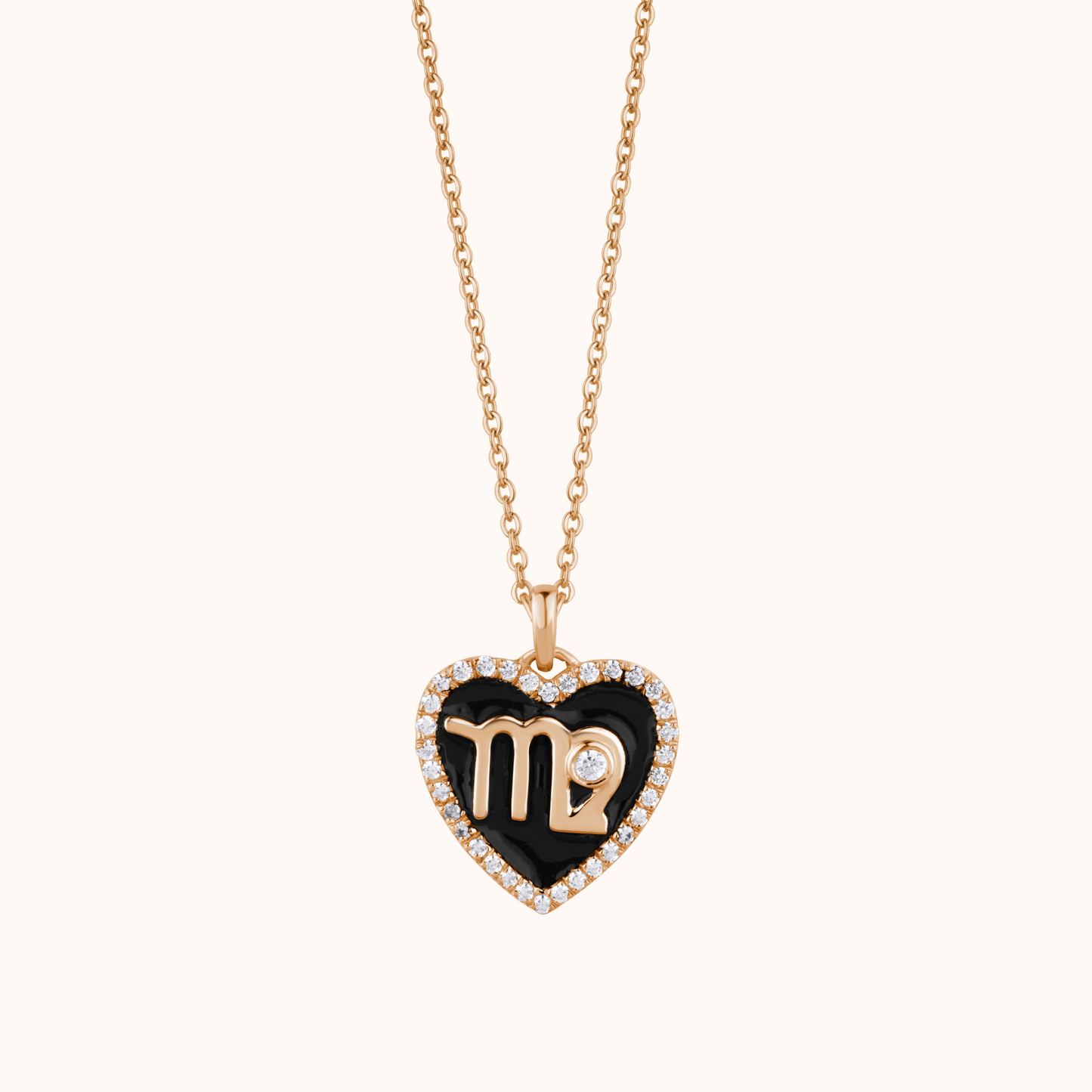 Heart Enamel Silver Necklace
