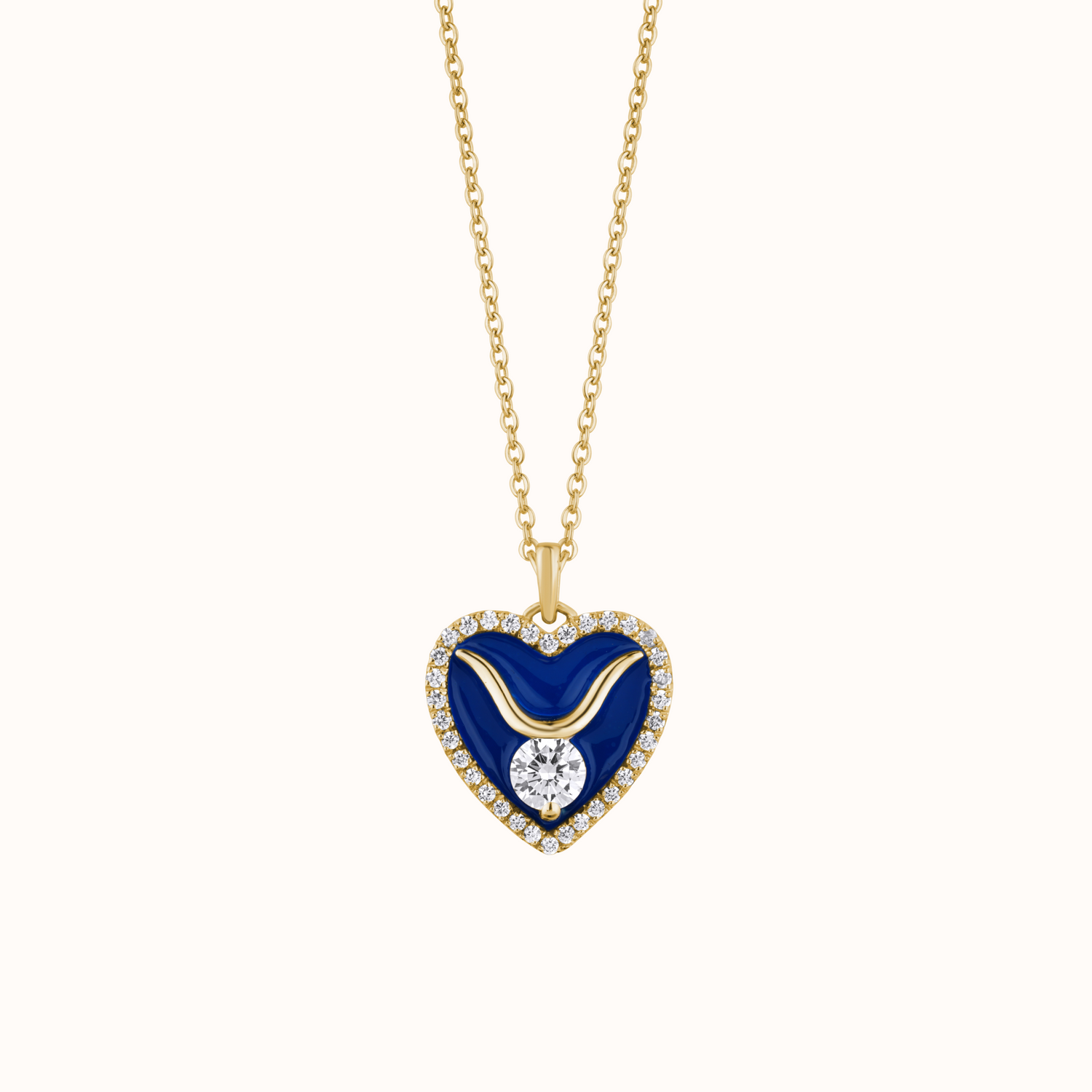 Stylish Enamel Heart Pendant - KYMEE