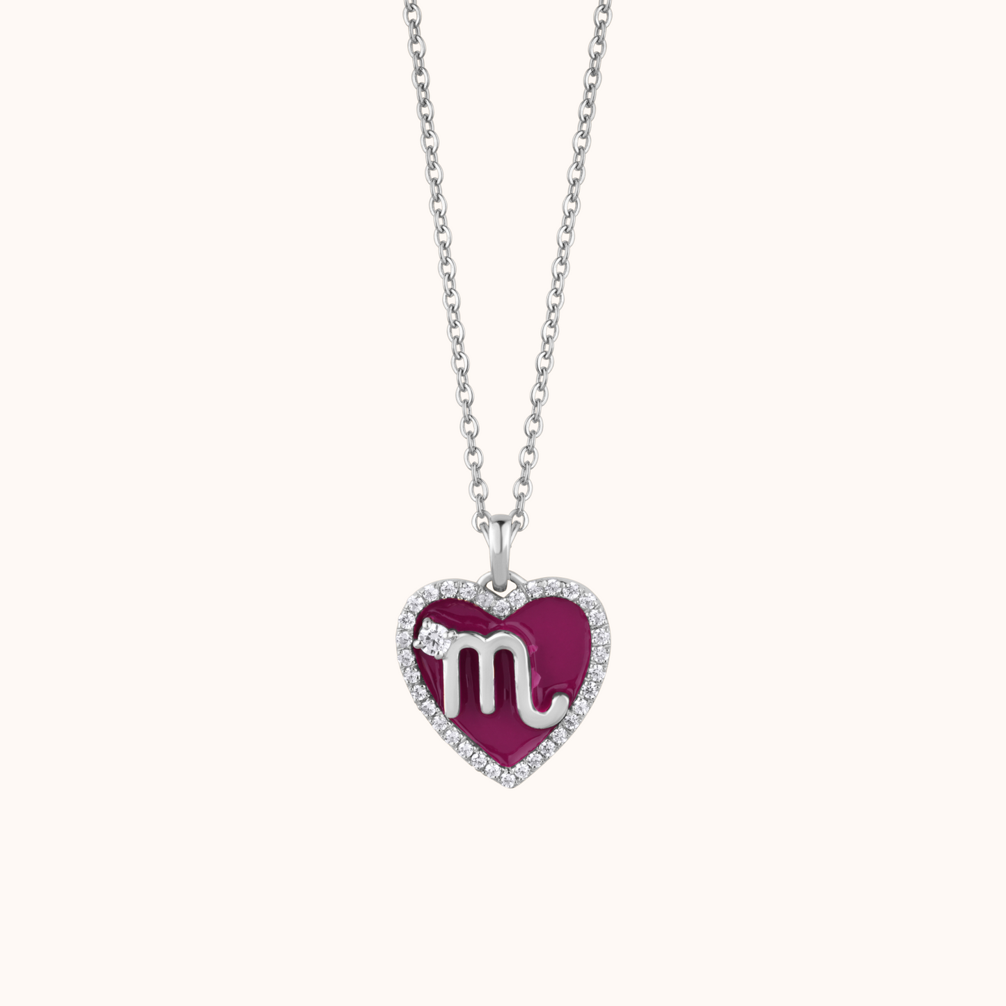 Custom Enamel Silver Necklace