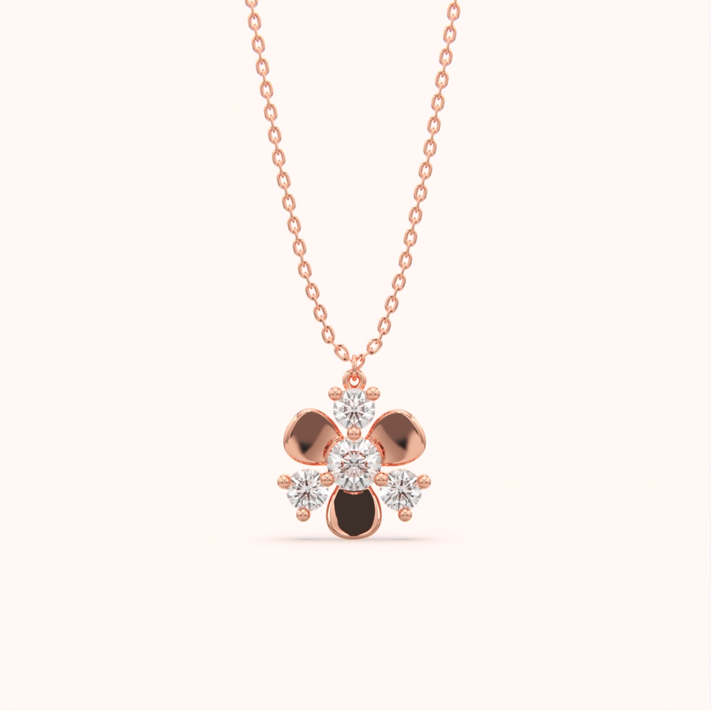 Diamond Setting Flower Pendant
