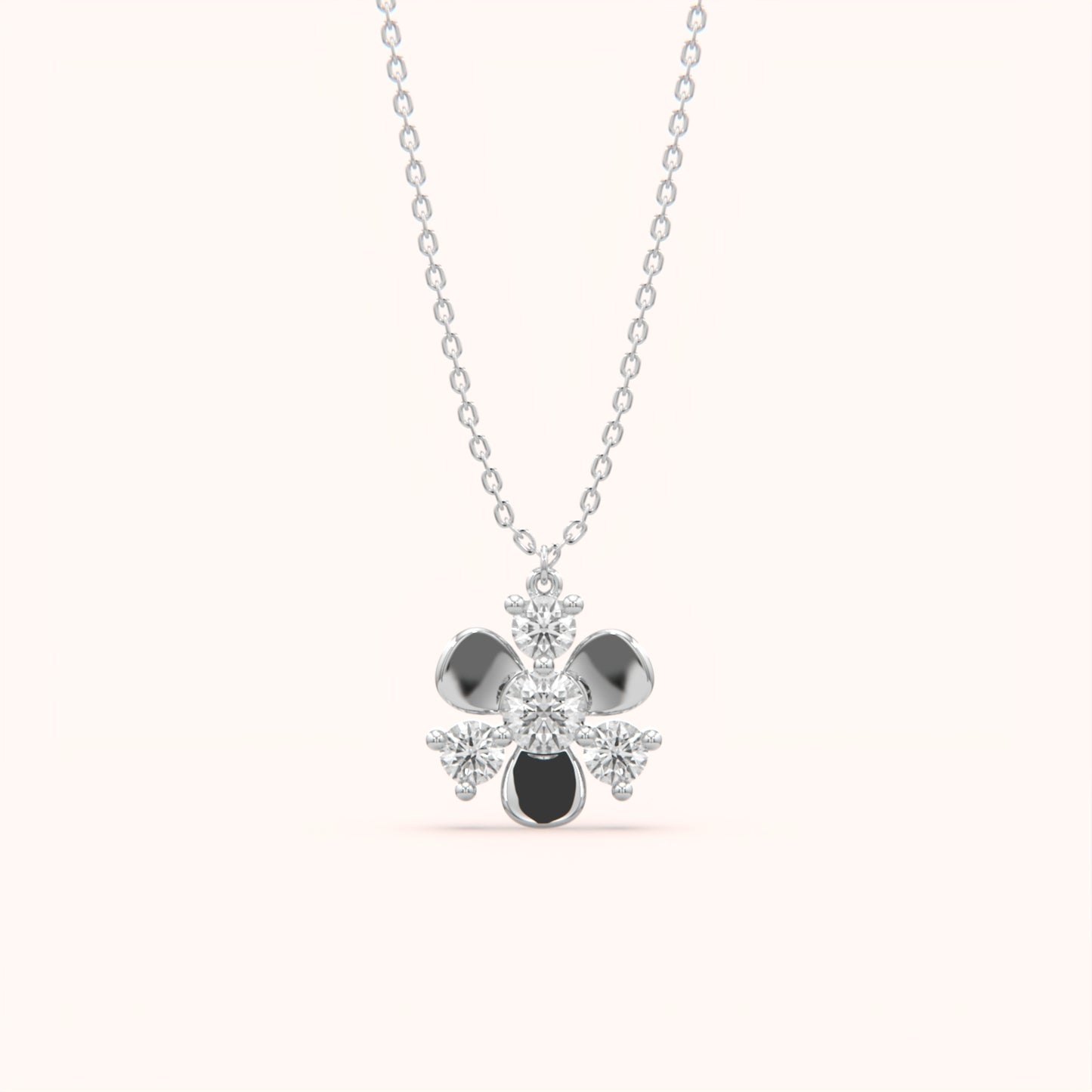 Diamond Setting Flower Pendant