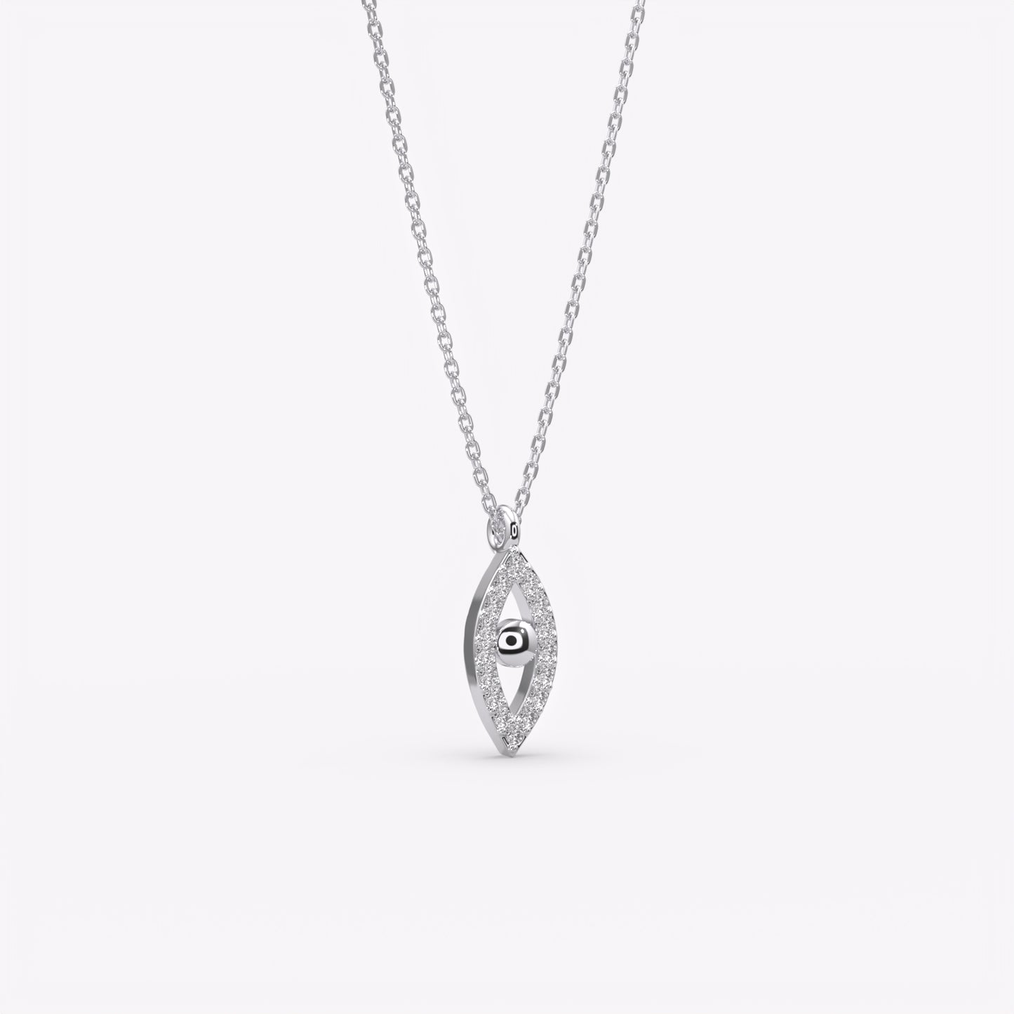 Shimmering Eye Silver Charm
