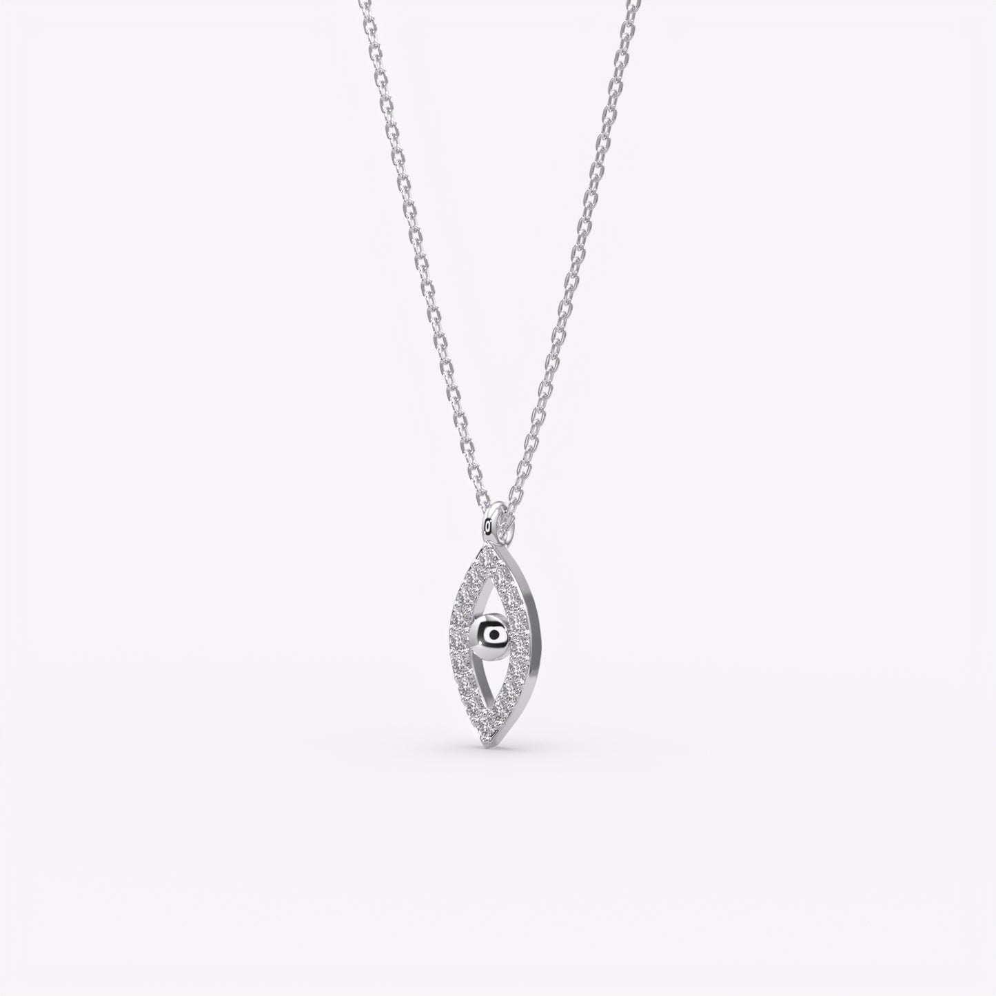 Shimmering Eye Silver Charm