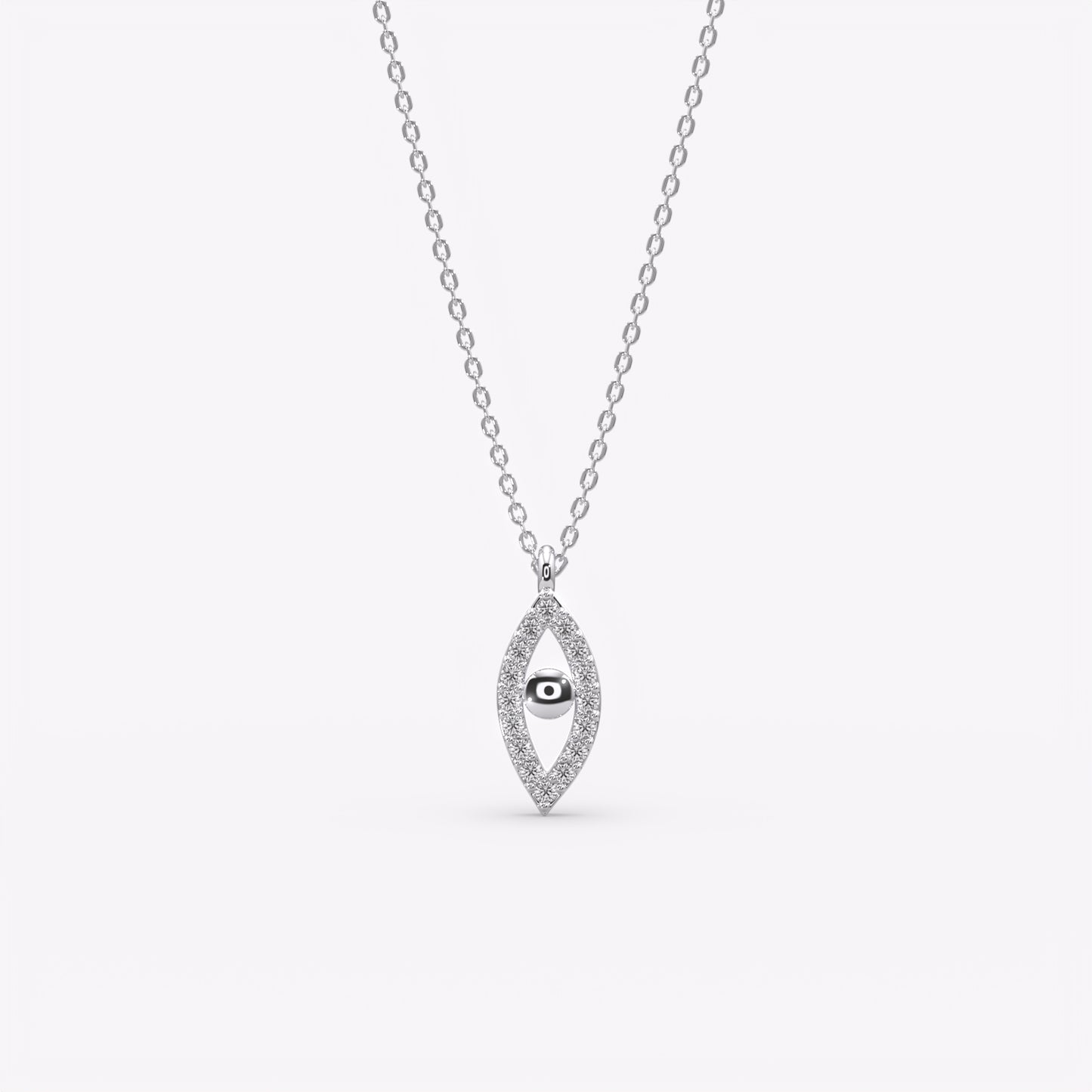 Shimmering Eye Silver Charm