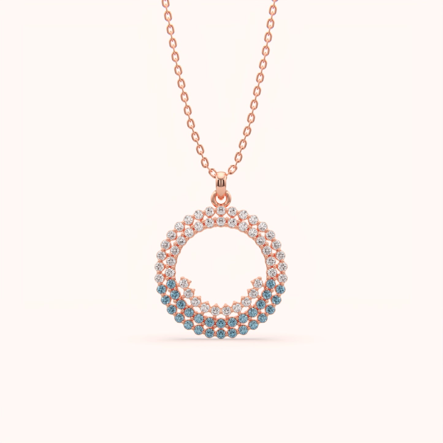 Circle Design Diamond Necklace