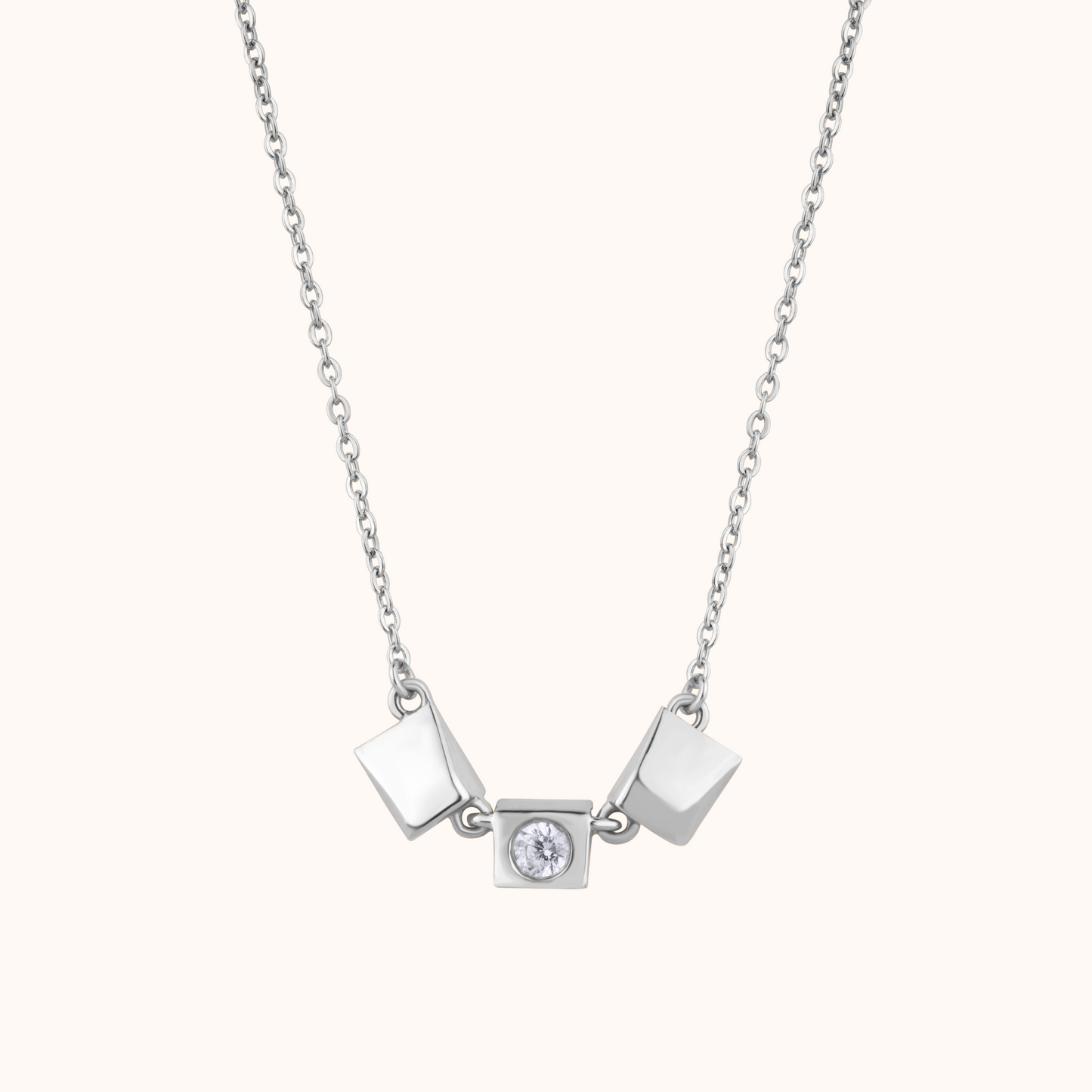 Modern Square Pendant Necklace