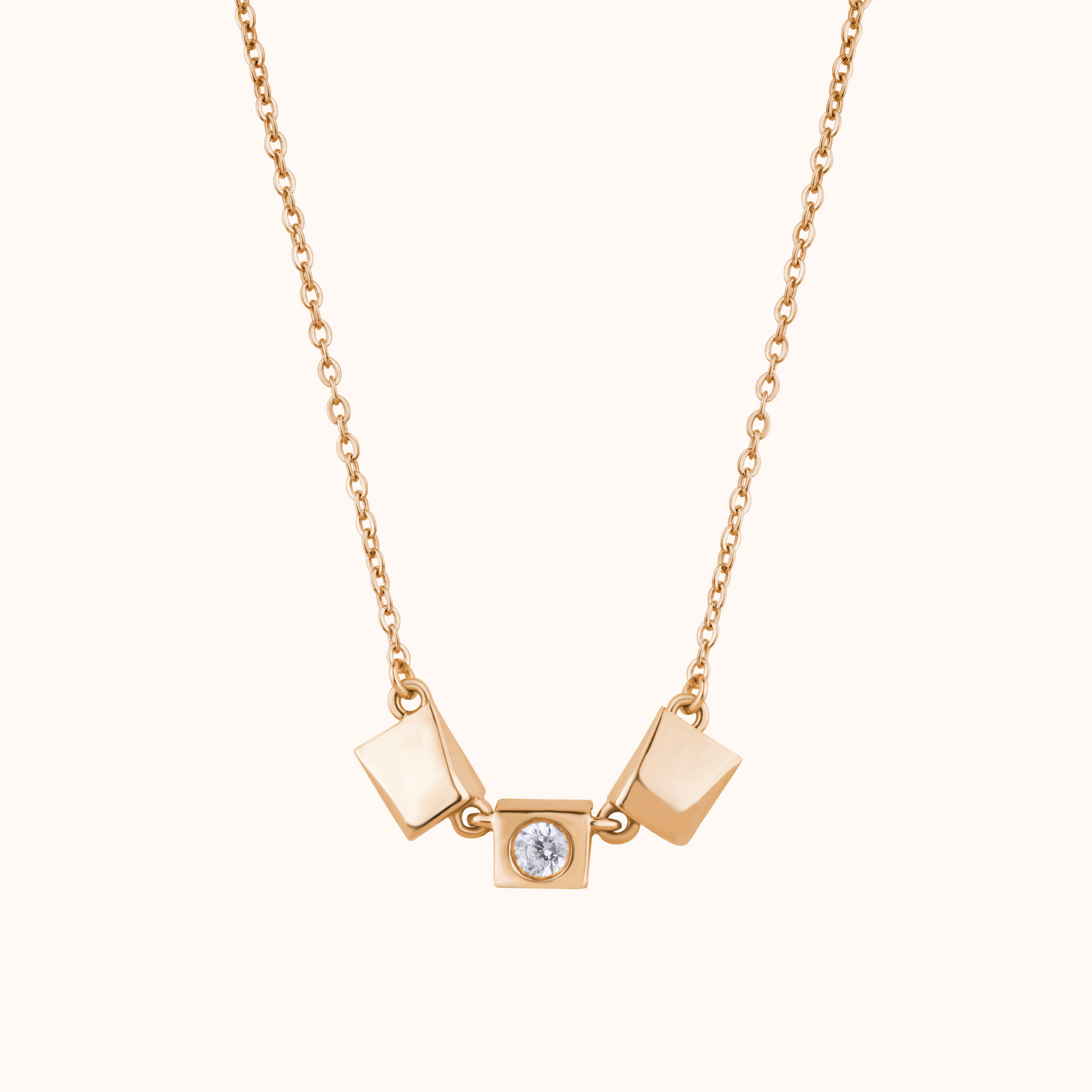 Modern Square Pendant Necklace