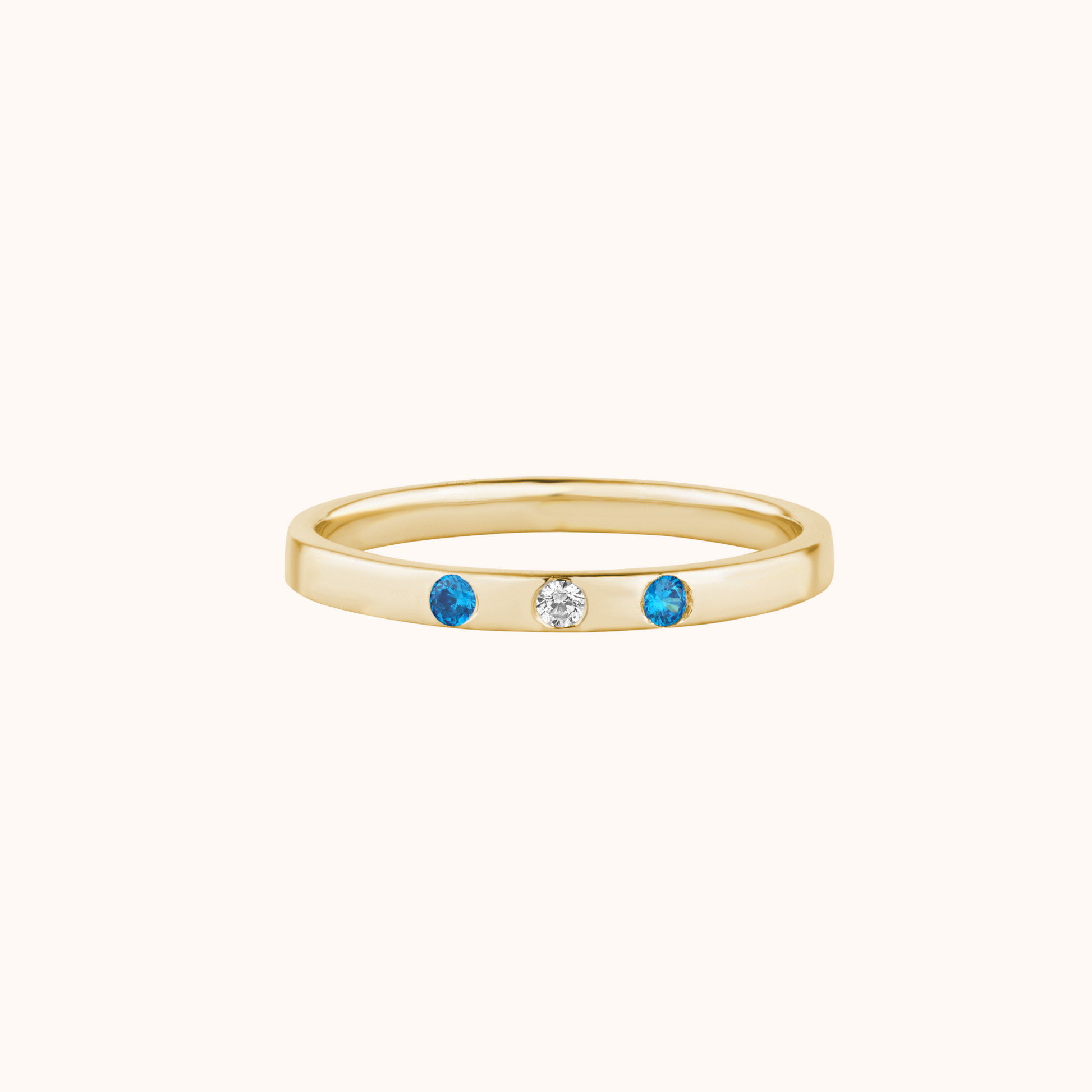 Trio Diamond Set Wedding Band - KYMEE