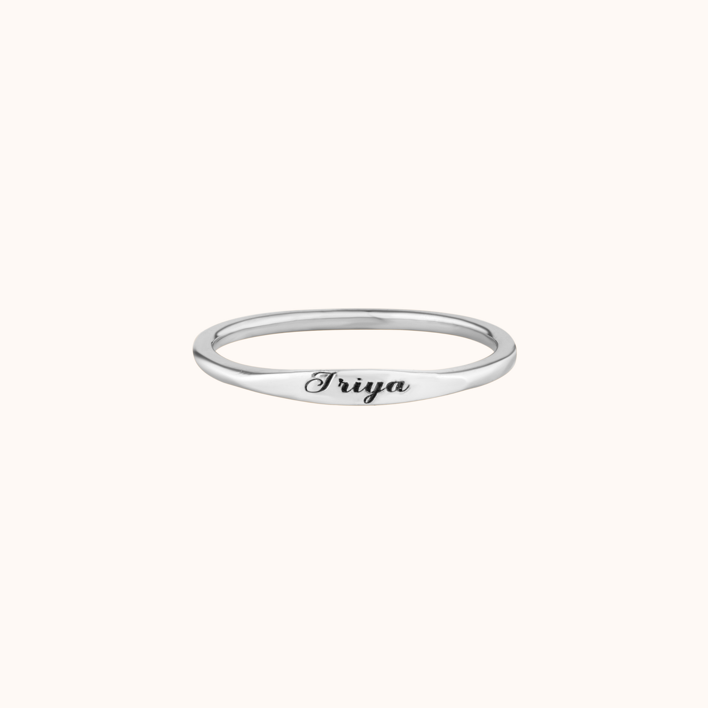 Elegant Name Engraving Ring