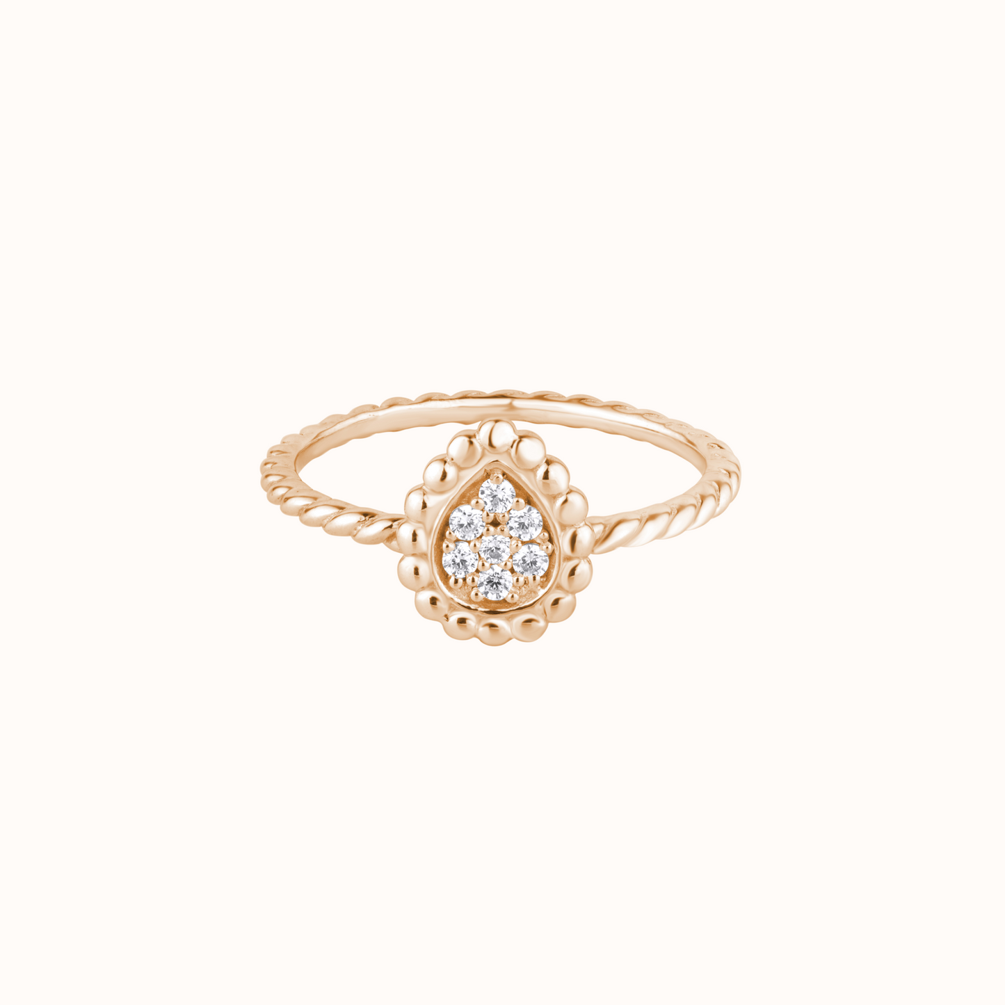 Sophisticated Pear-Shaped Diamond Ring