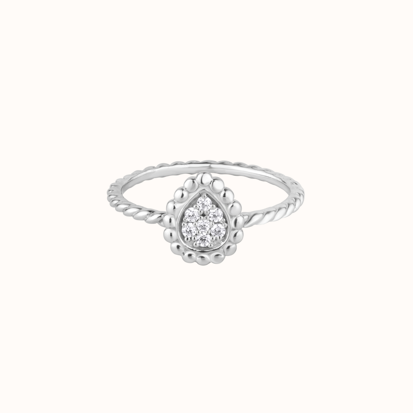 Sophisticated Pear-Shaped Diamond Ring