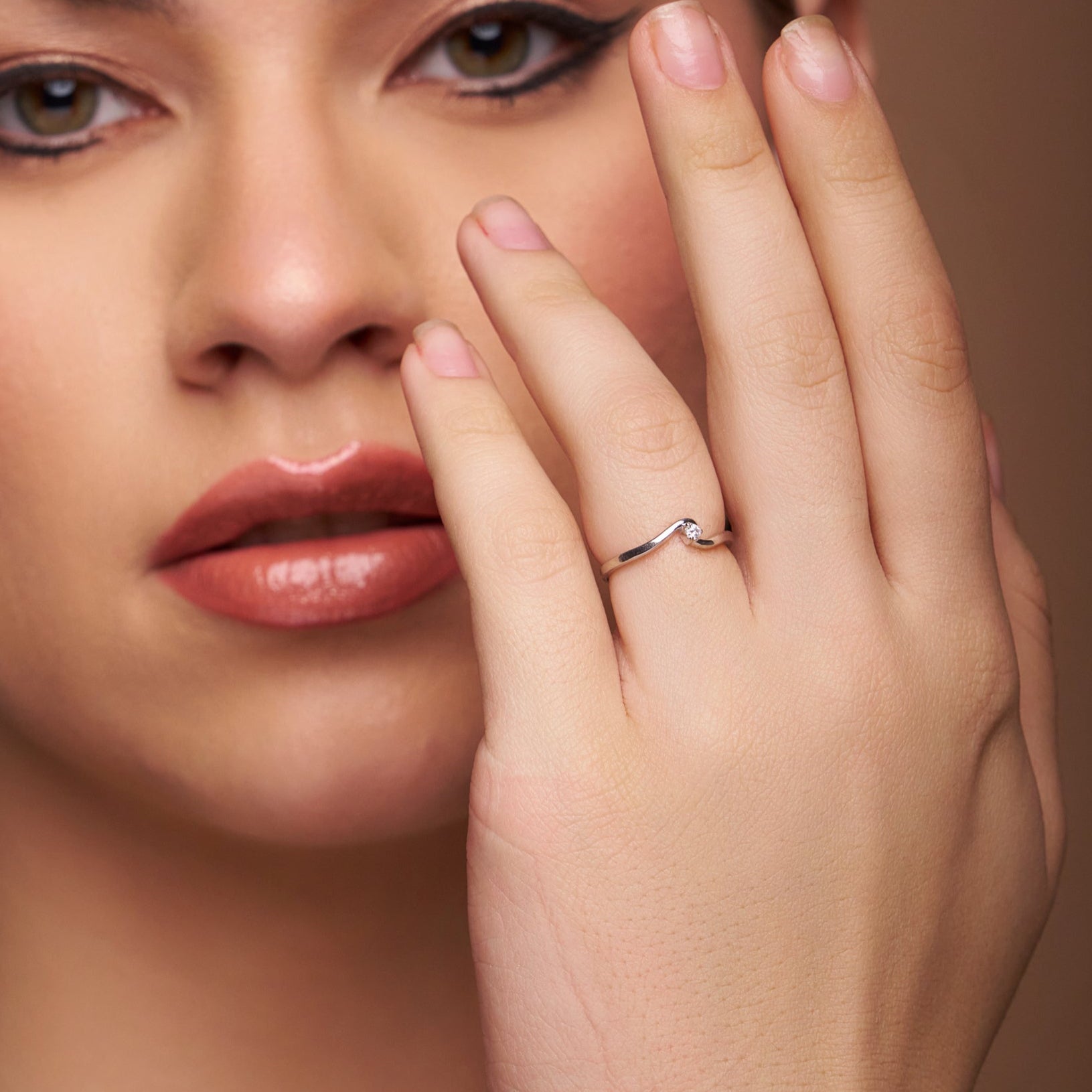 Spiral Solitaire Diamond Ring - KYMEE
