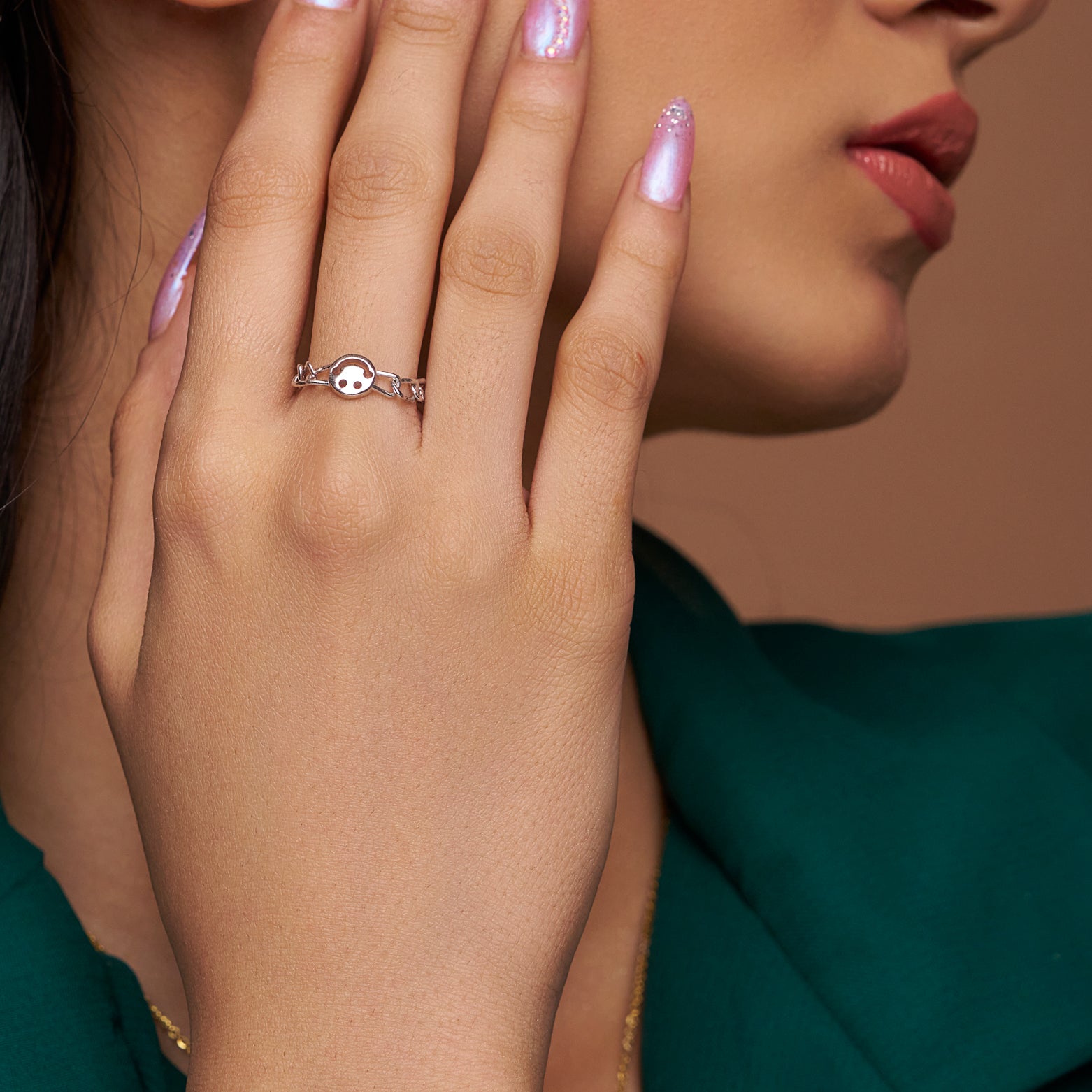 Charming Smiley Face Ring - KYMEE