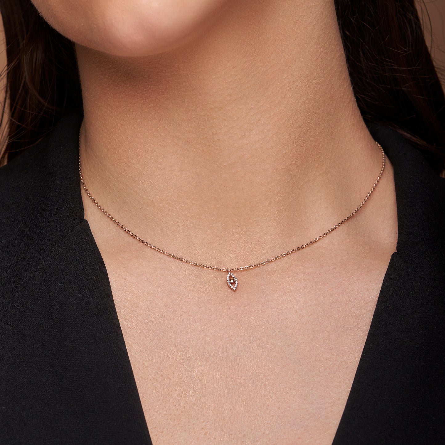 Shimmering Eye Silver Charm
