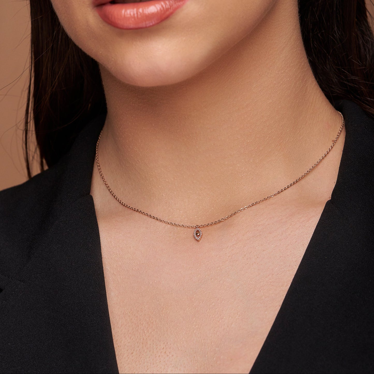 Glamorous Diamond Eye Pendant - KYMEE