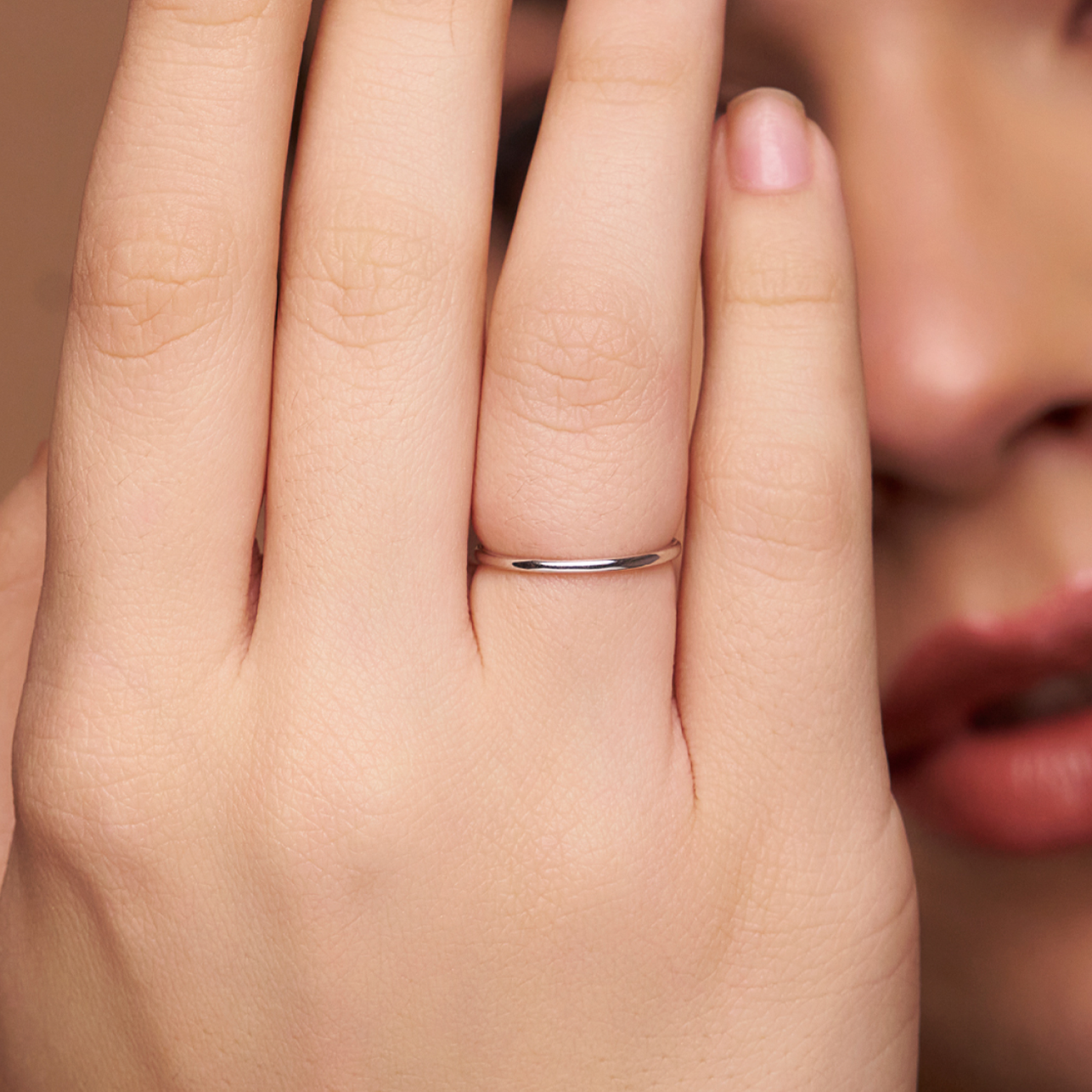 Classic Silver Thin Band Ring - KYMEE