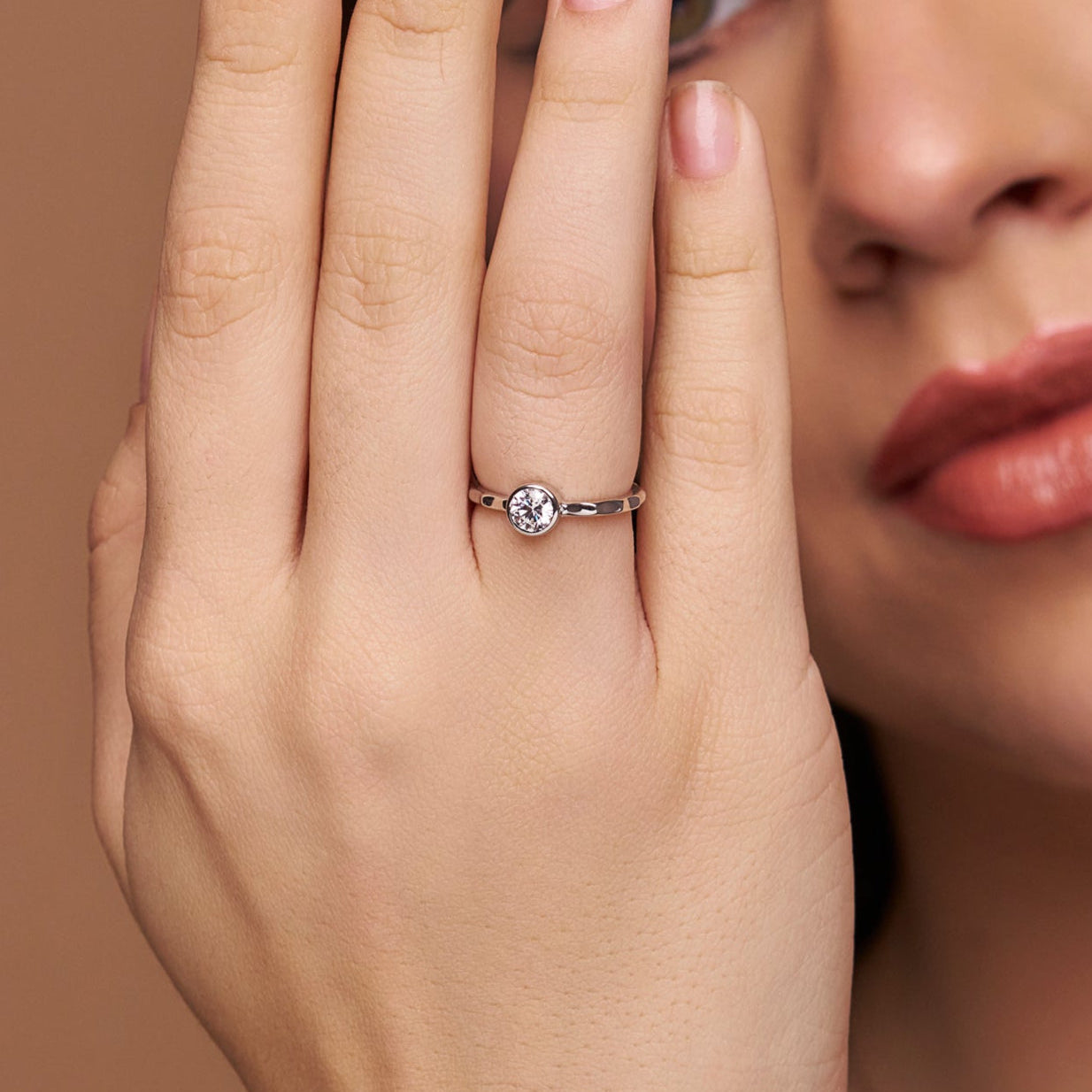 Classic Bezel-Set Proposal Ring - KYMEE