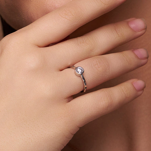 Classic Bezel-Set Proposal Ring - KYMEE