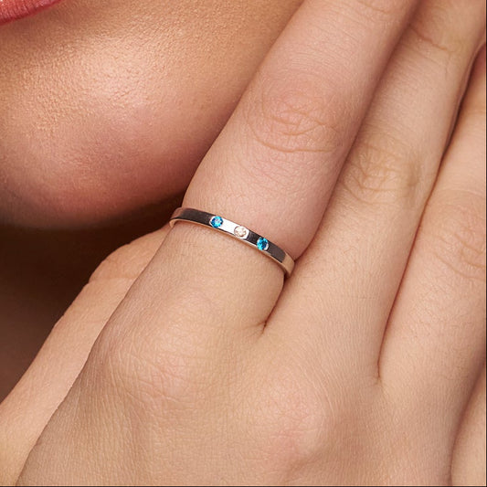Trio Diamond Set Wedding Band - KYMEE