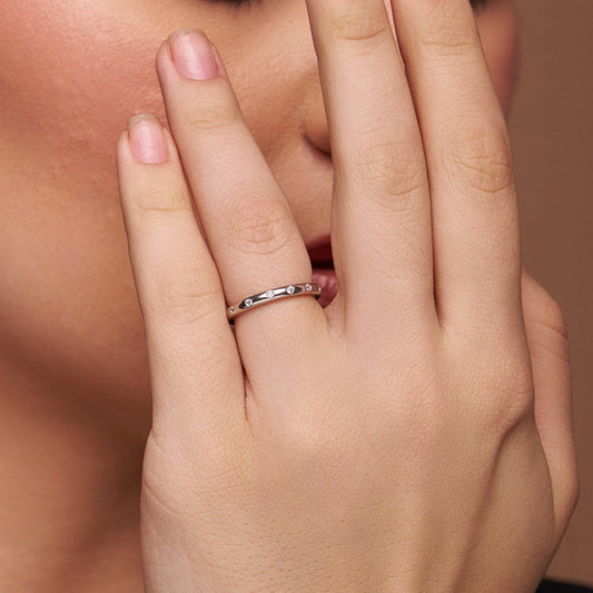 Classic Diamond Silver Band - KYMEE