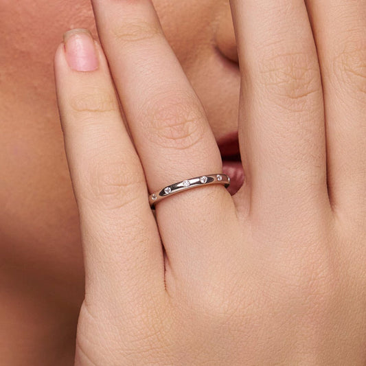 Classic Diamond Silver Band - KYMEE