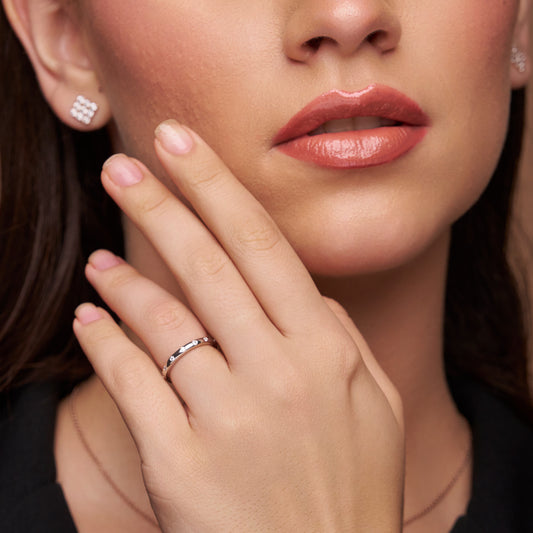 Classic Diamond Silver Band - KYMEE