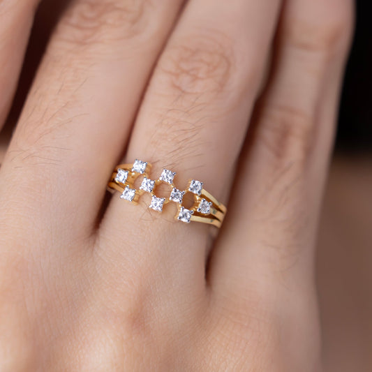 Twinkling Cluster Ring