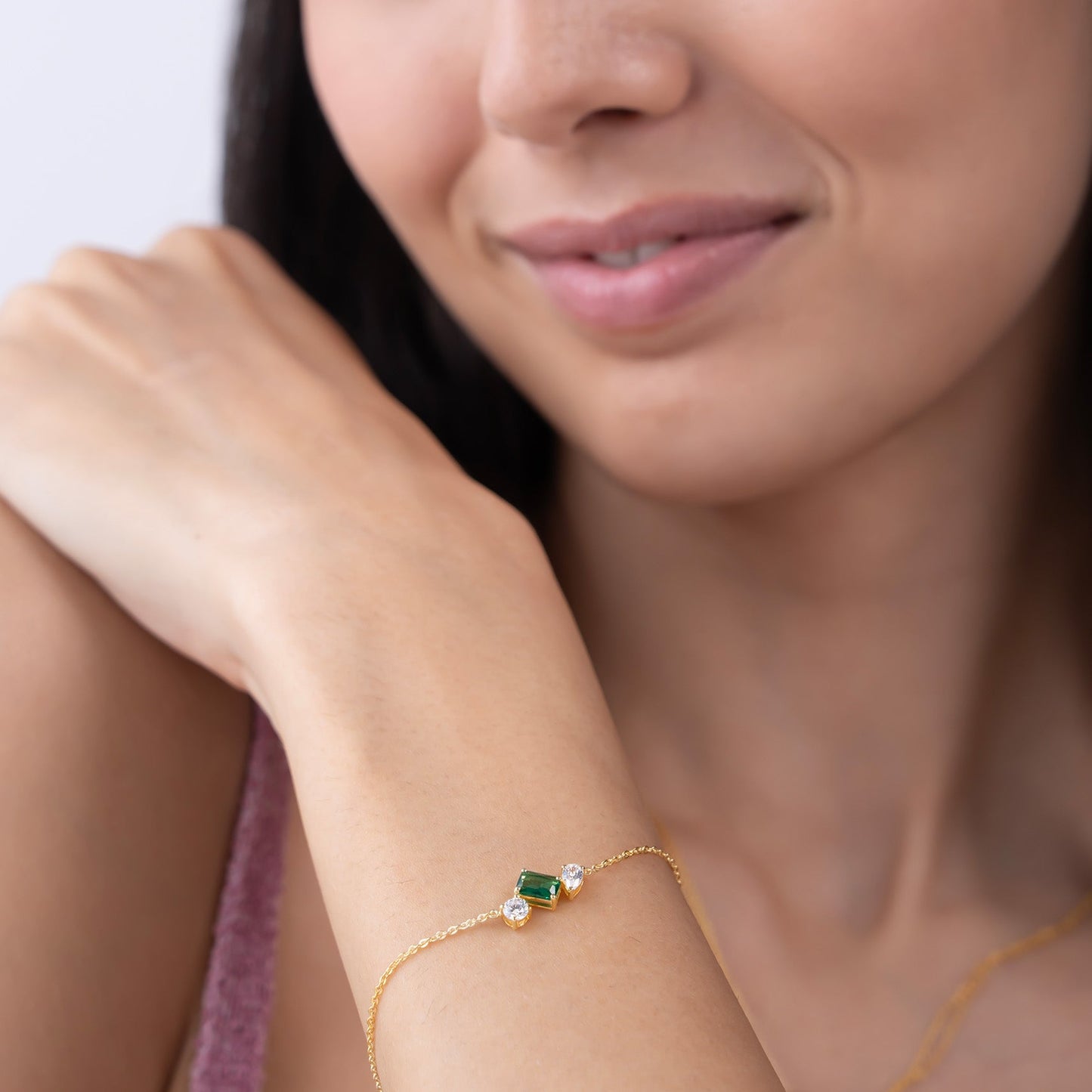 Charm Green Accent Bracelet