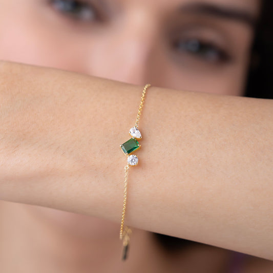 Charm Green Accent Bracelet