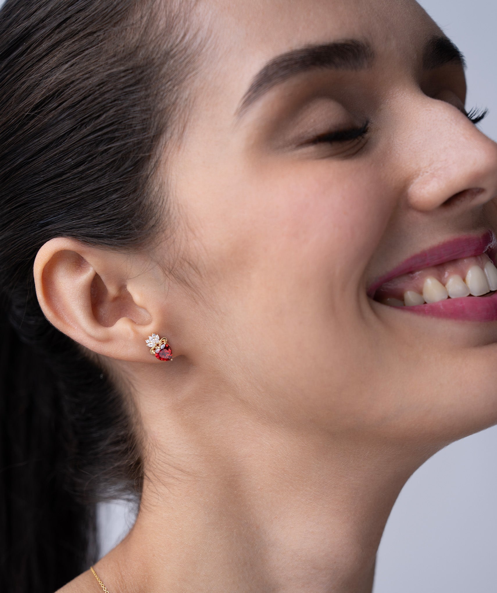 Crown Radiant Heart Earrings