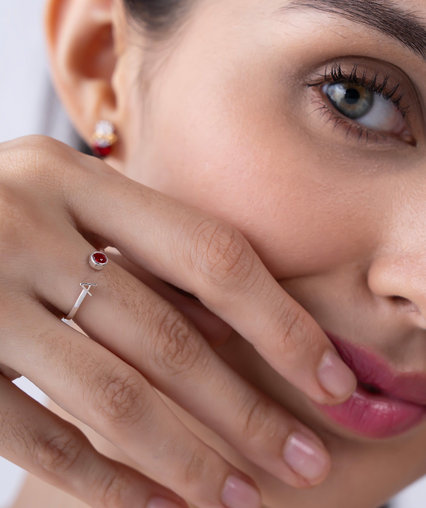 Open Ring with Letter