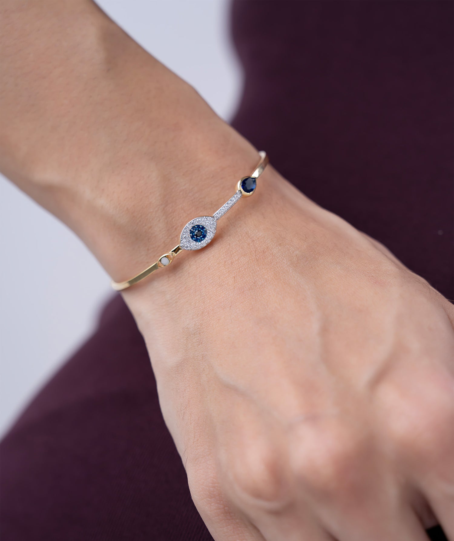Evil Eye Bangle Bracelet