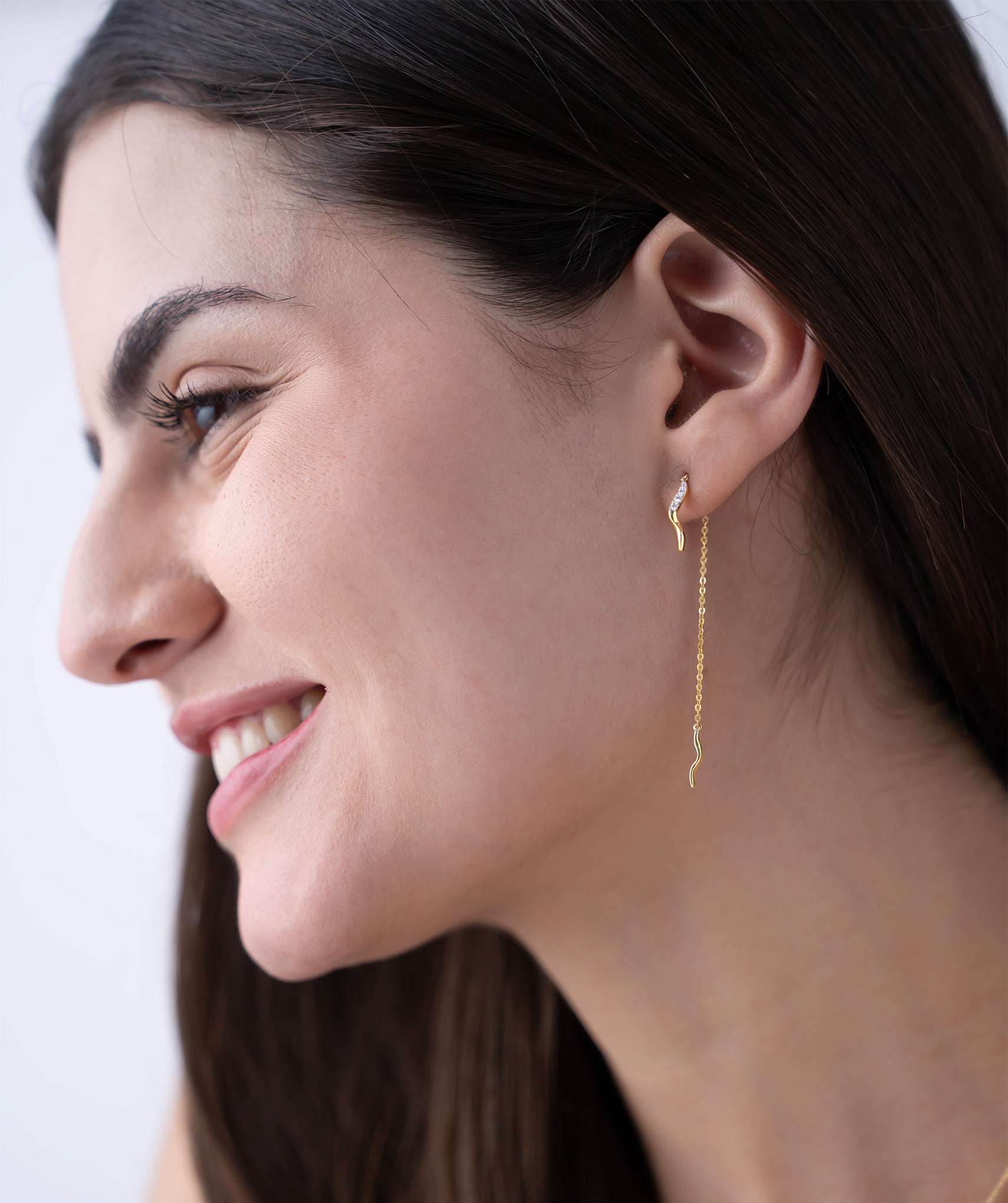 Twisted Sparkle Thread Earrings