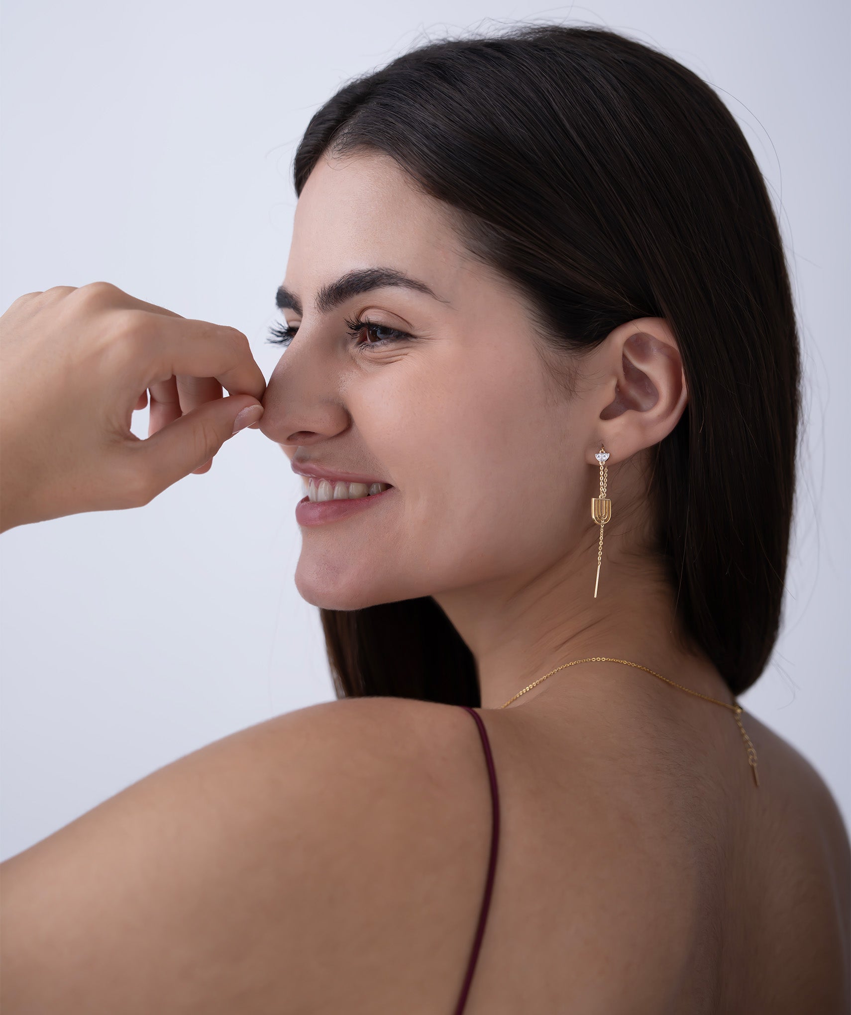 U-Shaped Threader Earrings